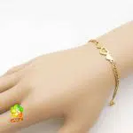 دستبند طرح قلب بچه گانه استیل طلایی