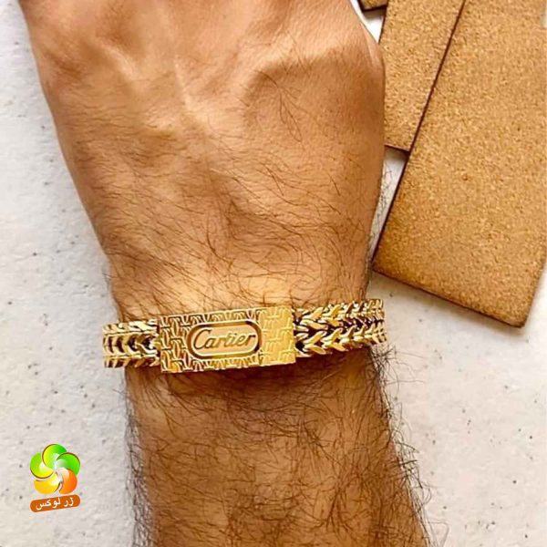 دستبند طلایی مردانه مارک کارتیر
