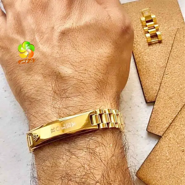 دستبند طلایی مردانه مارک رولکس