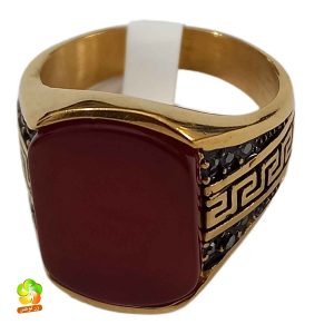 انگشتر استیل مردانه سنگی